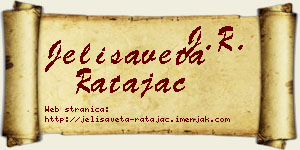 Jelisaveta Ratajac vizit kartica